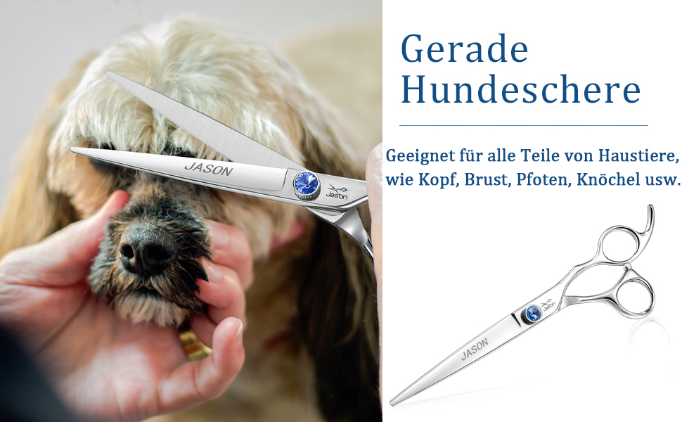 Професійна вигнута ножиці для грумінгу собак JASON 7' - ножиці для витончення шерсті, з японської сталі 440C (21 зуб), для професійного догляду за собаками