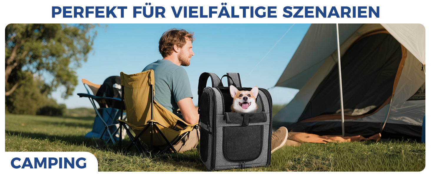 Рюкзак для собак та котів Apollo Walker - для малих тварин (2-15 кг), з підтримуючим каркасом, дихаючий, сірий - для походів, подорожей, активного відпочинку