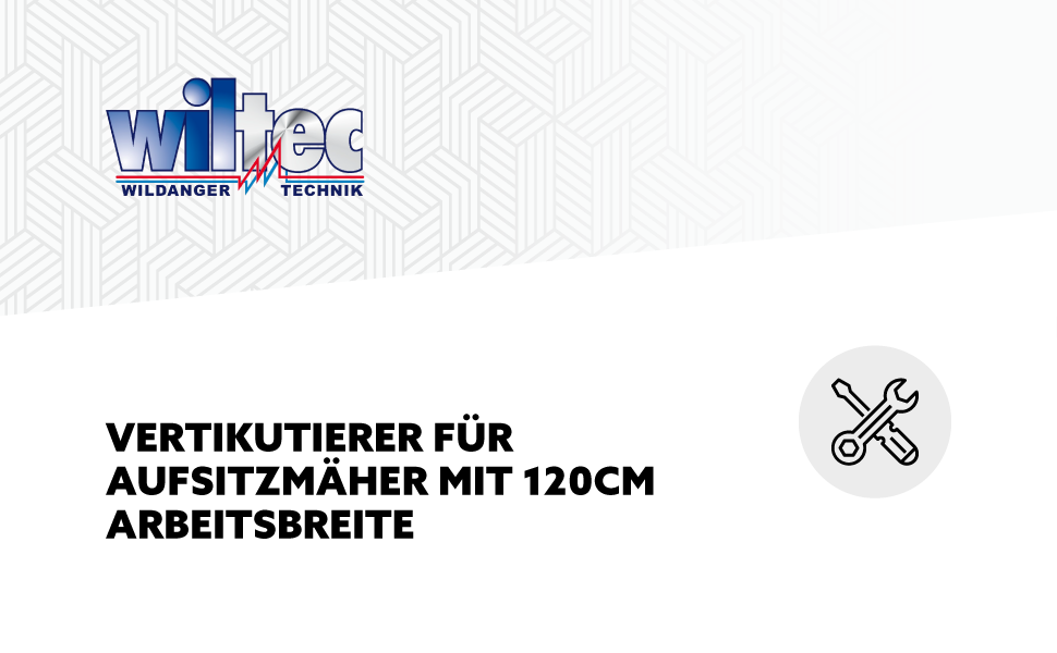 Вертикутер Wiltec 120 см для райдерів, аератор газону зі сталевими пружинами, скарифікатор для газонокосарки, видалення моху