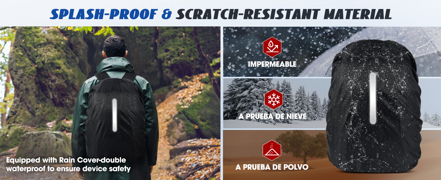 Рюкзак для фотокамери RAINSMORE з відділенням для ноутбука 14 дюймів, чорний, з дощовиком. Підходить для Canon, Nikon, Sony (DSLR, SLR)