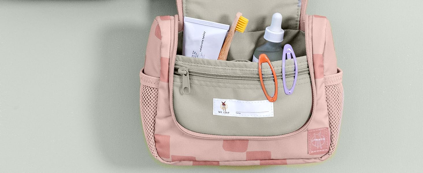 Дитяча косметичка-органайзер для подорожей LÄSSIG Mini Washbag з підвісом, принт Party Rose