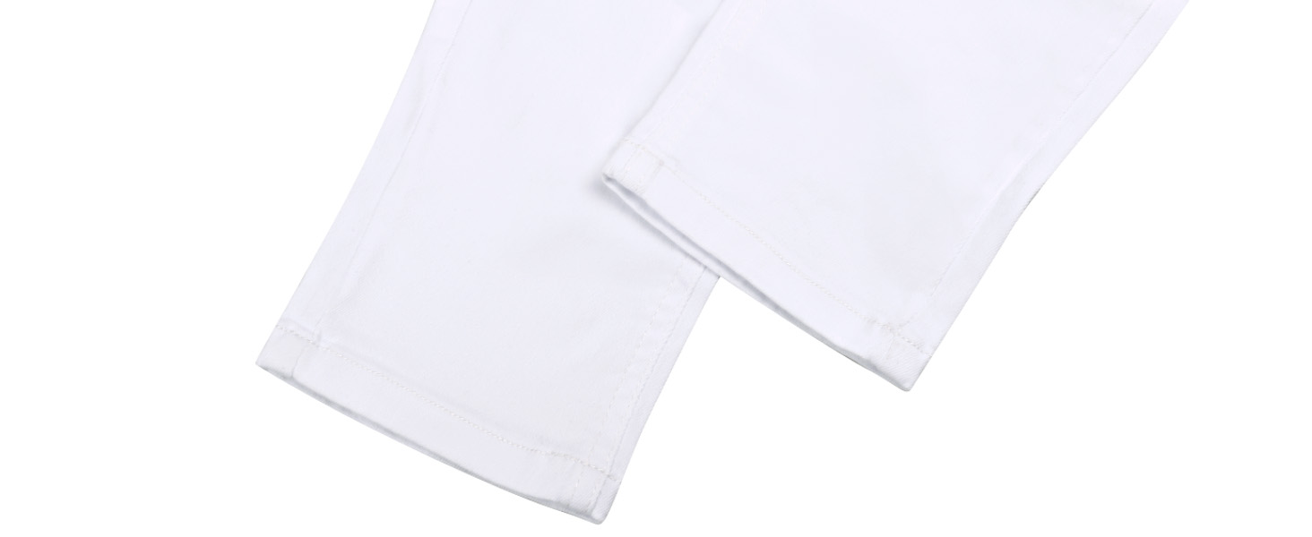 Чоловічі рвані джинси GINGTTO Skinny Stretch Slim Fit (білі, 28W/32L)