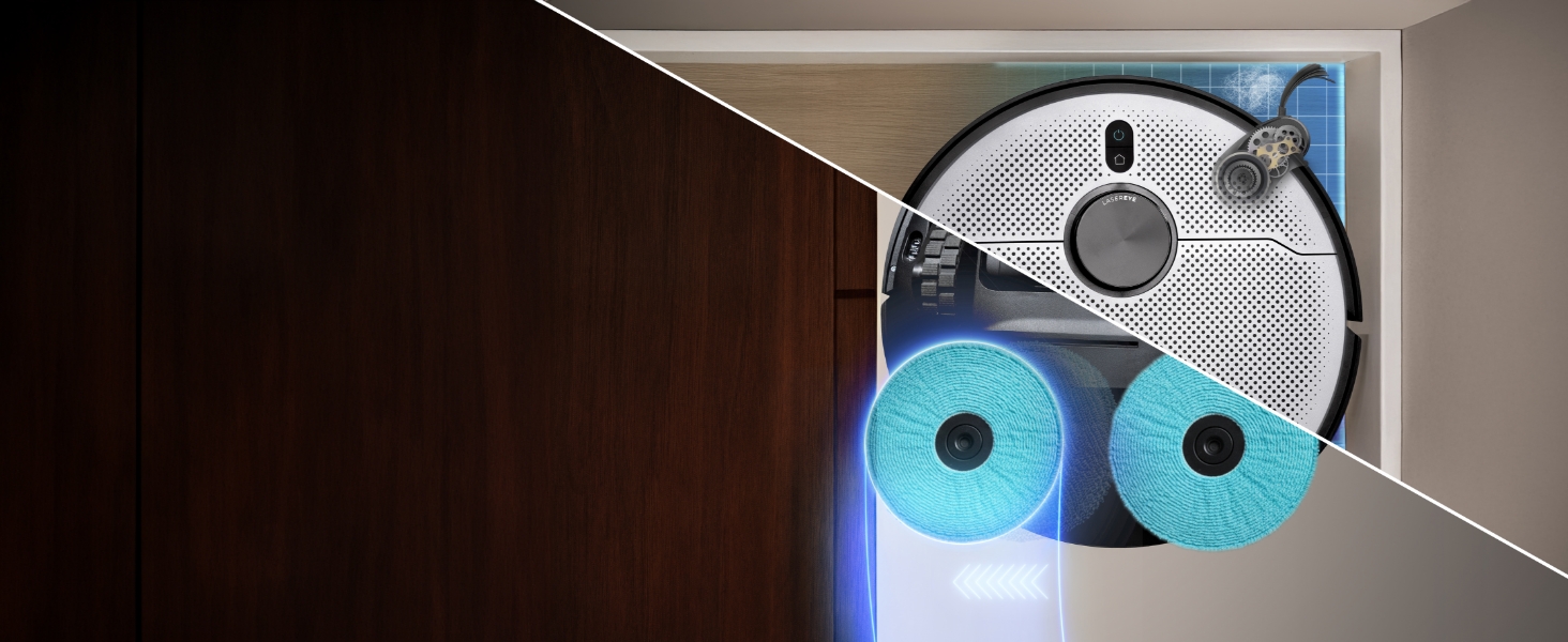 Робот-пилосос та робот-мийник Cecotec Conga X100 з автопорожненням та керуванням через додаток. Лазерна навігація, інтелектуальне картографування, 15000Pa, 240 хв роботи, знімні мікрофібри, станція з 3 резервуарами