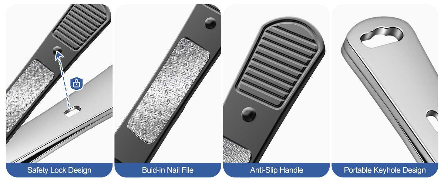 Ножиці для обрізання нігтів на ногах для літніх людей та чоловіків з широким отвором, довга ручка, гострі леза. Набір для педикюру