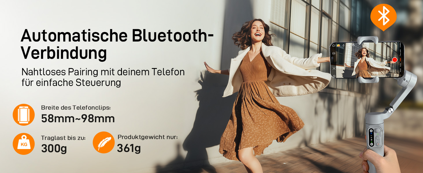 Hohem iSteady X3 SE - Стабілізатор для смартфона, 3-осьовий, сірий. Ідеально для Vlogging, Selfie та подорожей. 11 годин роботи від акумулятора.