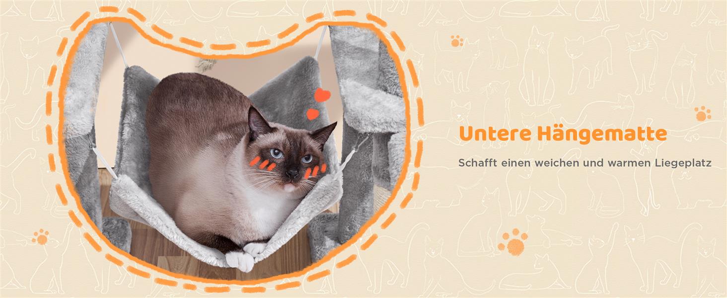 Котячий будиночок Yaheetech 159 см: стійкий когтетоп з будиночками та платформами, сірий