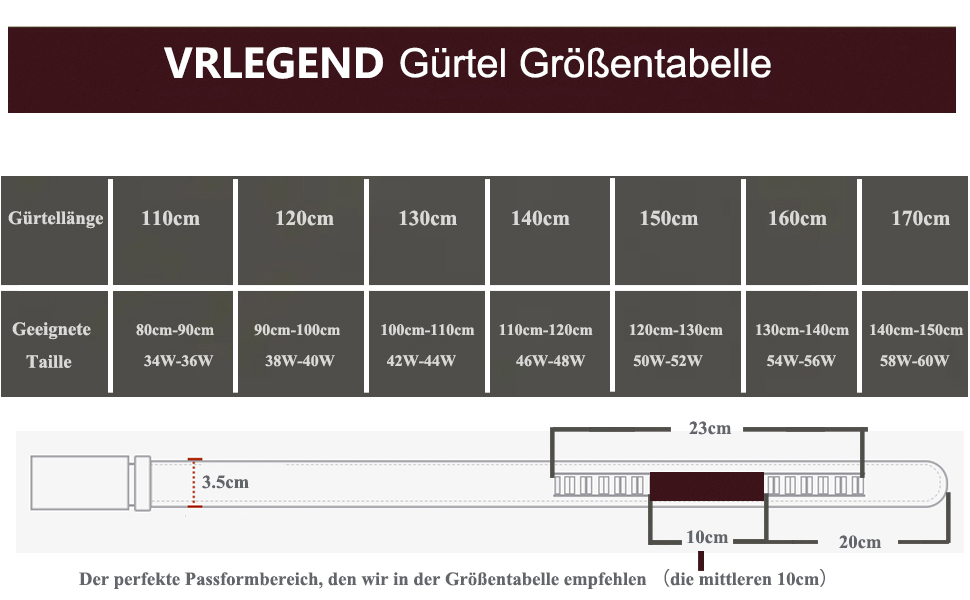 Чоловічий шкіряний ремінь VRLEGEND з автоматичною пряжкою, без дірок, для ділового костюма, розмір регулюється, з подарунковою коробкою, чорний (52W-56W, 160см)