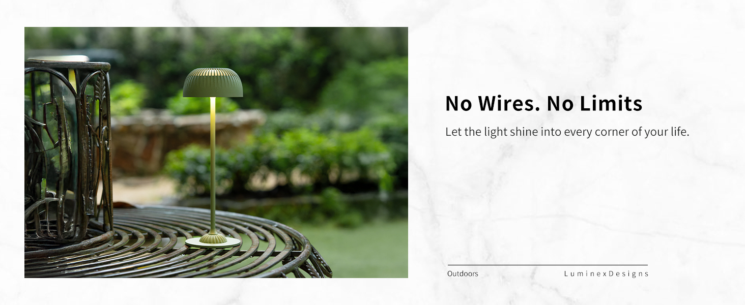 Світлодіодна настільна лампа бездротова LED для вулиці та дому, димована, з акумулятором 5200mAh, IP54, чорна (2 шт)