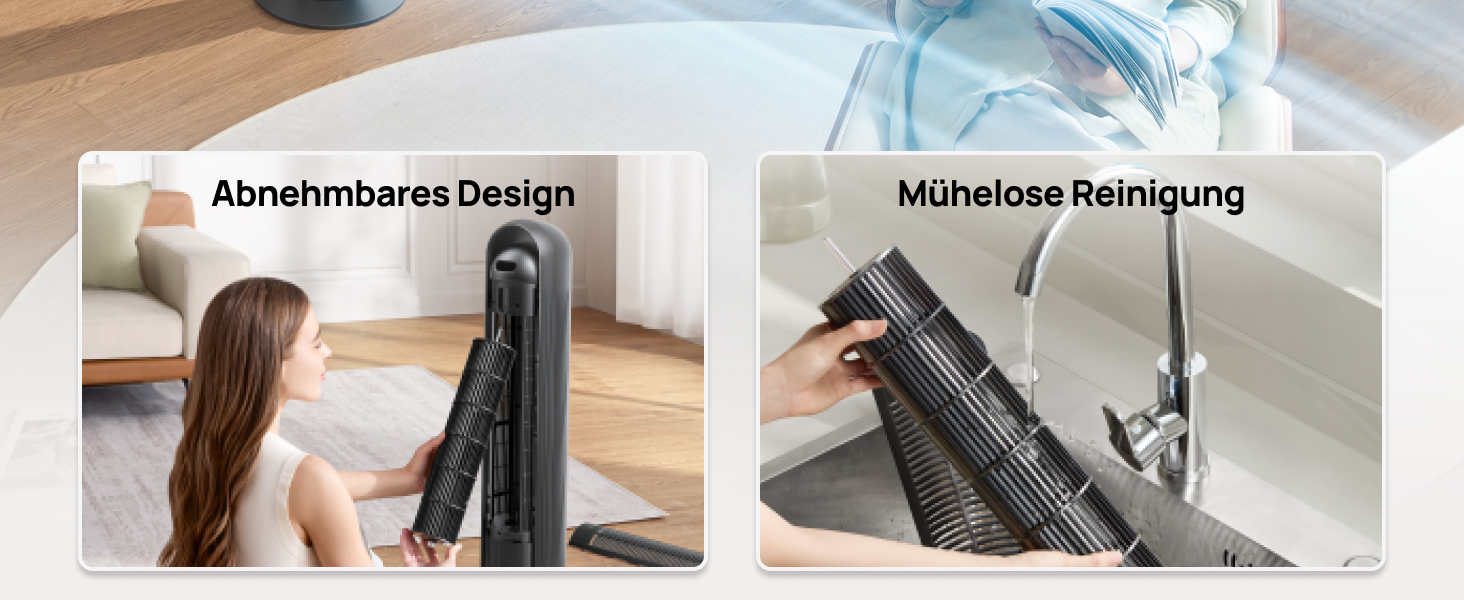 Турбовентилятор Dreo Nomad One: тиха робота, 4 швидкості, 90° осциляція, таймер 8 год, чорний