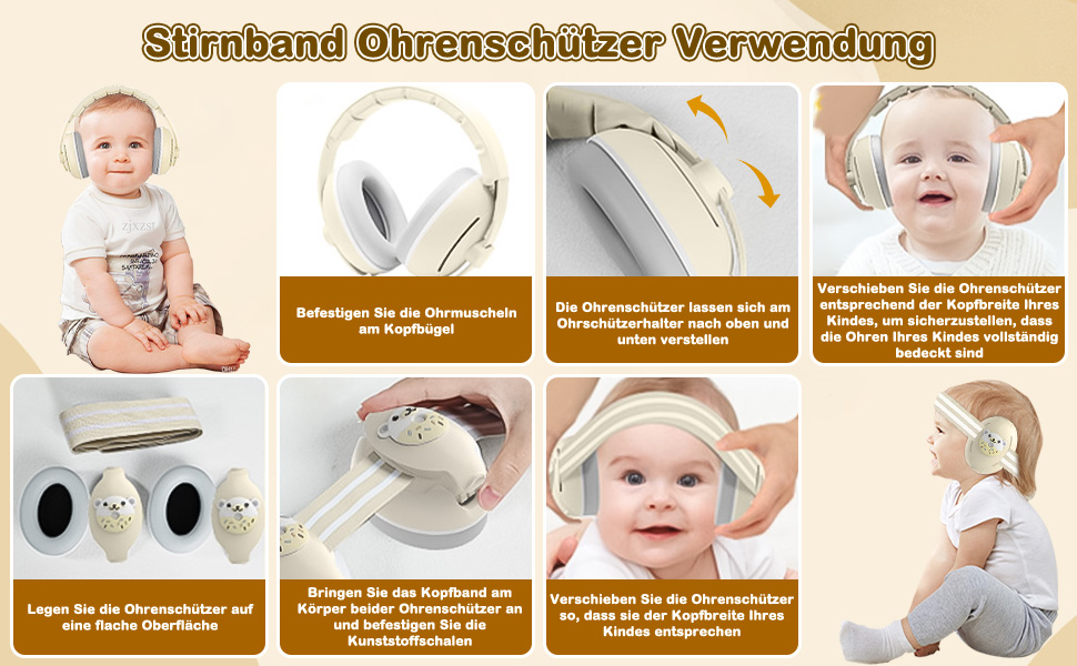 Навушники для захисту слуху дитини Yesay, 0-4 роки, 2-в-1, регульоване кріплення, для сну, подорожей та захисту від шуму