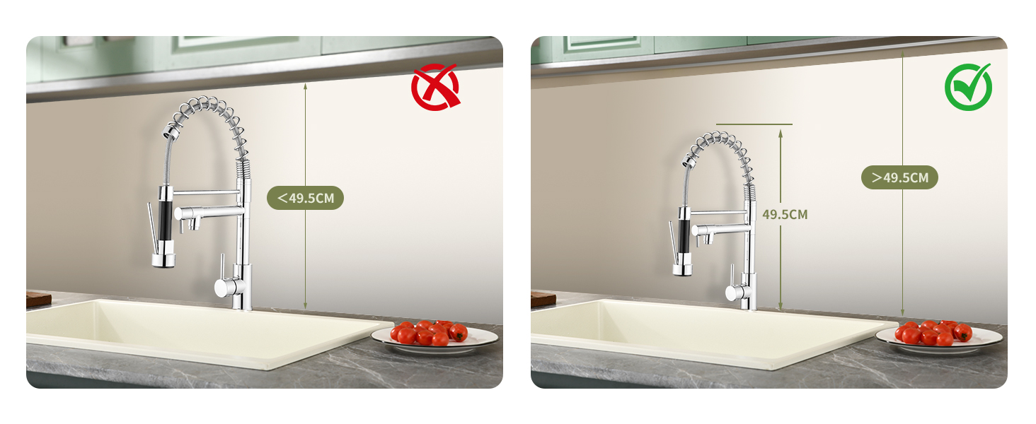 Кухонний змішувач з витяжною лійкою, 360° обертання, 2 режими, нержавіюча сталь, преміум-якість