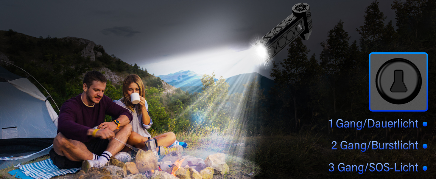 Електричний пилосос-фен для авто 180000 RPM з ліхтариком, модель 2025