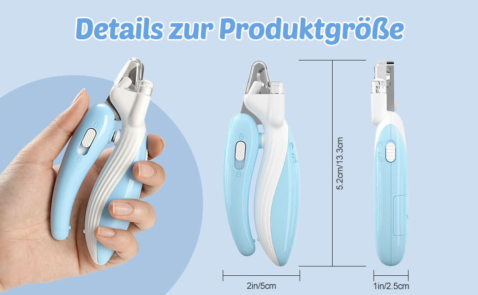 Тример для когтів домашніх тварин DONGKER з LED-підсвічуванням та гострою клинком, для собак та котів середніх та маленьких порід