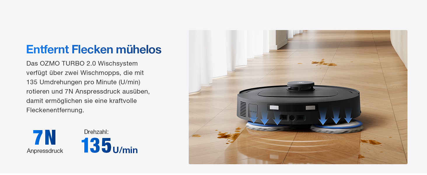 Робот-пилосос ECOVACS DEEBOT T30S PRO з функцією миття, 11000 Па, технологія ZeroTangle, миття гарячою водою 70°C, TruEdge™ для миття країв, акумулятор 6400 мАг, уникнення перешкод за допомогою AI (T30C OMNI Gen2 S)