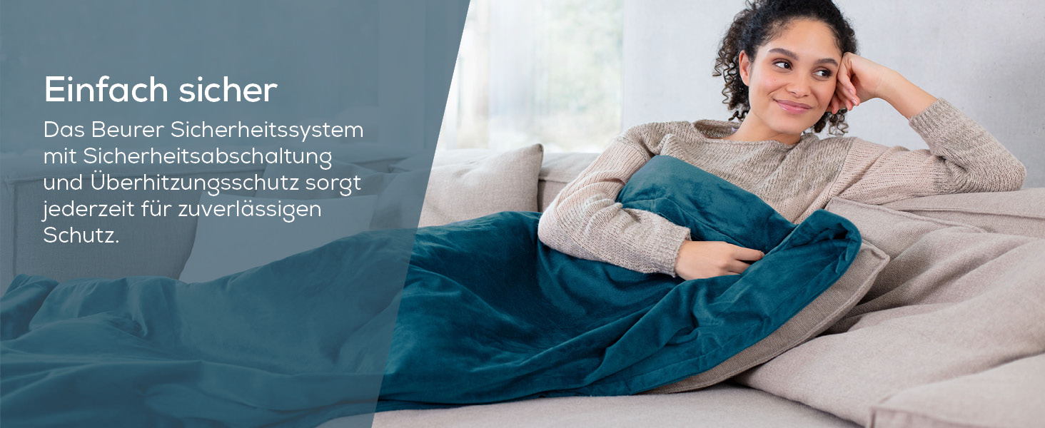 Електрична ковдра Beurer HD 75 з 6 рівнями нагріву, системою безпеки та автовимкненням, 180 x 130 см, Taupe