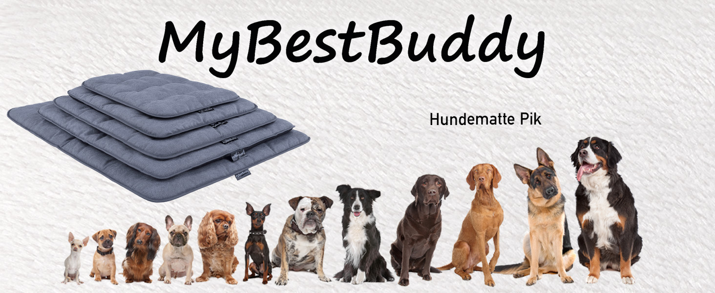 М'яке ліжко для собак MyBestBuddy Pik сірого кольору, 60x40 см, S, для алергіків (100% поліестер), нековзне, можна прати при 40°C, з пухнастим чохлом - килимок для собак, ліжко для маленьких собак, 60 x 40 см