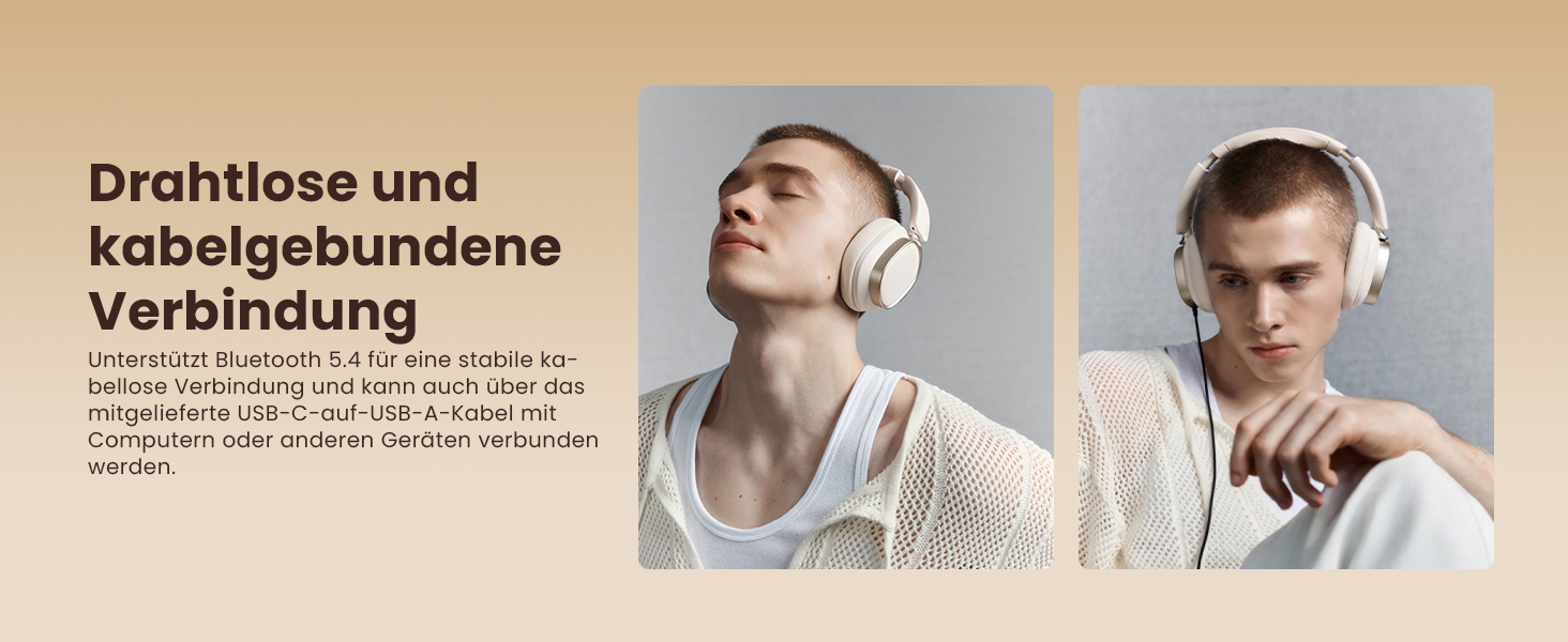 Навушники бездротові Edifier ES850NB з шумозаглушенням, Hi-Res Audio, Bluetooth 5.4, LDAC, 92 год роботи, слонова кістка