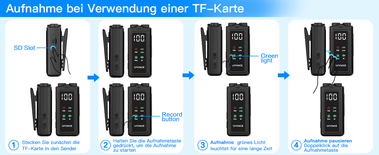 Мікрофон-петличка 3-в-1 для iPhone, Android, камери: бездротовий мікрофон з шумозаглушенням, 45 годин роботи, цифровий дисплей, кейс для зарядки, відеозйомка, стрімінг
