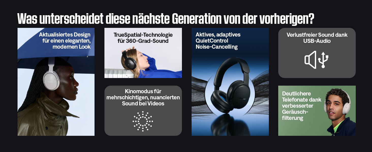 Бездротові навушники Bose QuietComfort (2-ге покоління) з активним шумозаглушенням, мікрофоном та 360-градусним звуком, USB-C, до 24 год роботи, колір Tautropfen-Minze