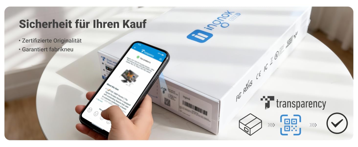 Портативний монітор Ingnok 15.6 дюймів, FHD 1080P IPS з підставкою, для ноутбука, ПК, Mac, PS3/4/5/X-box, USB-C & HDMI, 15.6 (підставка)