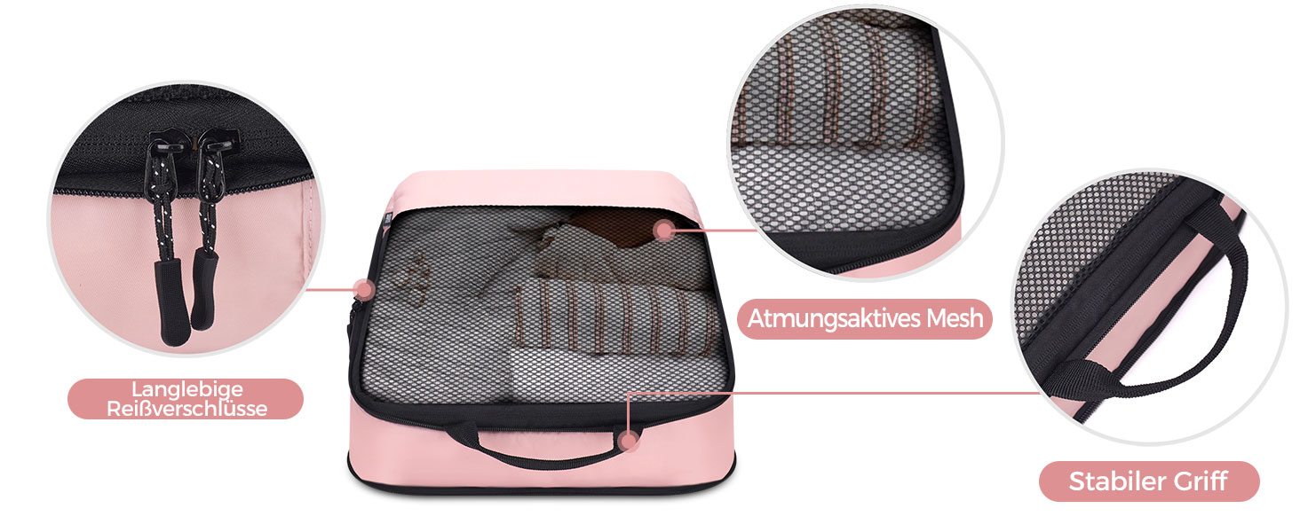 Набір кубиків для пакування багажу BAGLHER - Клінічний органайзер для подорожей, водонепроникні сумки (Сірий)