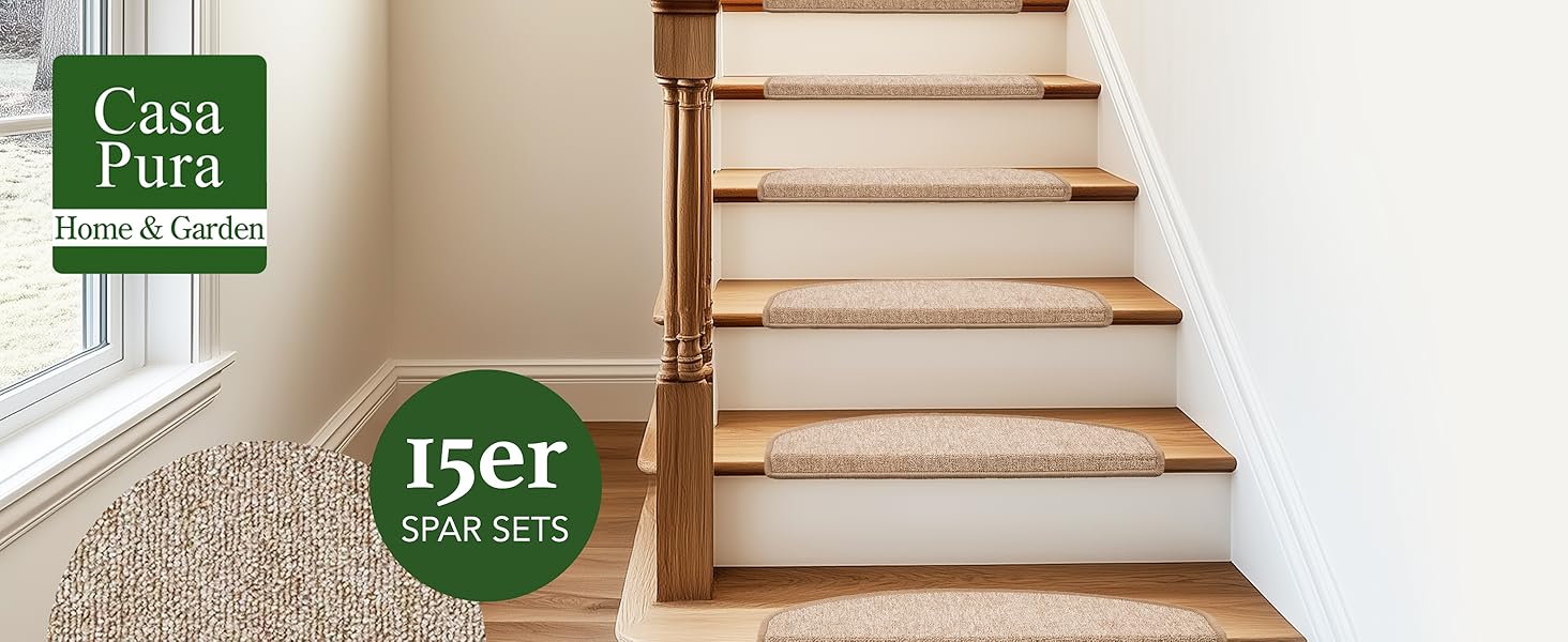 Сходинкові килимки Casa Pura London, 15 шт., 11 кольорів, антрацит, надійна фіксація, стабільна кутова рейка