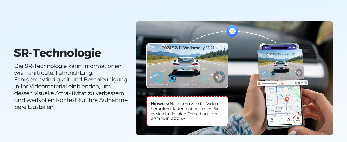 Відеореєстратор AZDOME GS63H 4K з Wi-Fi, GPS, Нічне бачення та Широким кутом 170°, WDR, IPS 2.4', Паркувальний режим, Детектор руху, Циклічна запис