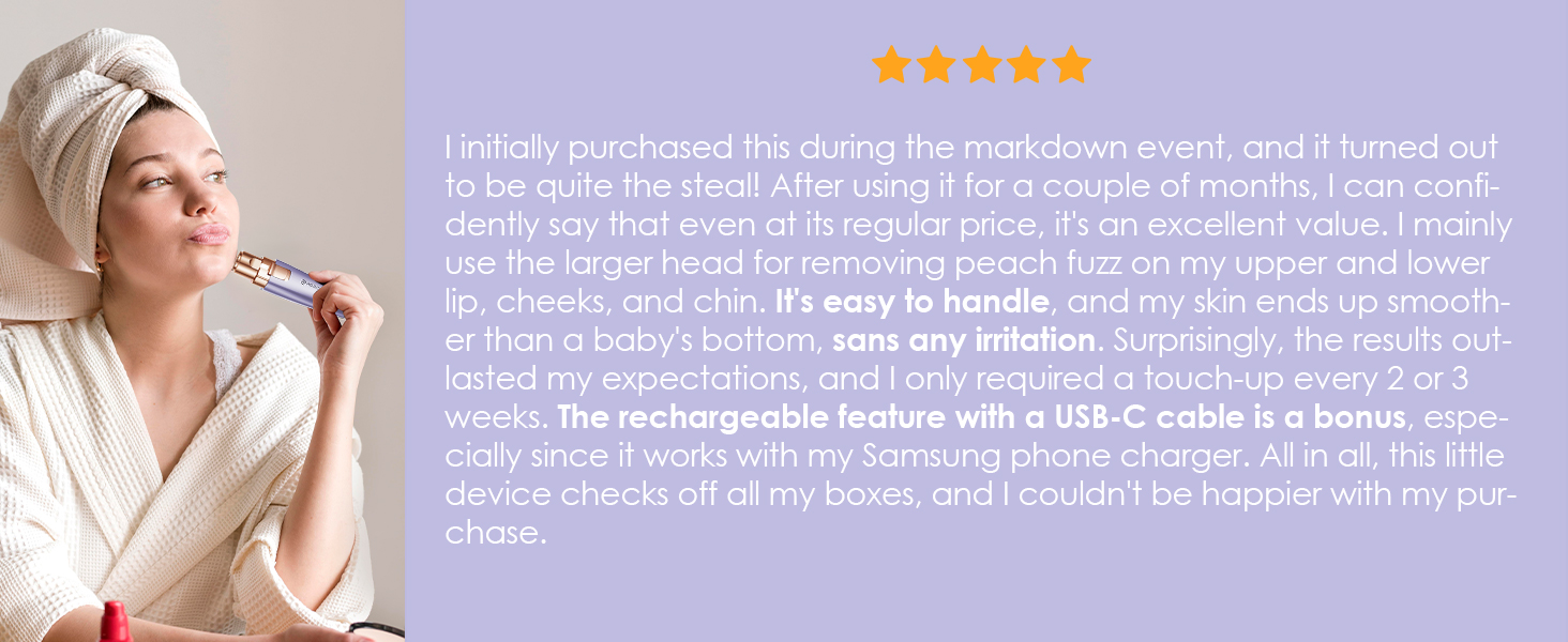 Триммер для обличчя та брів VG VOGCREST 2-в-1 з LED-підсвіткою (Рожеве золото, Фіолетовий)