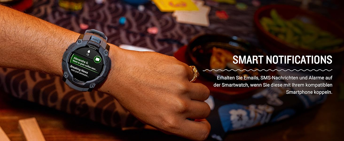 Розумний годинник Garmin Instinct 3 45mm AMOLED – GPS, Multisport, Health Coach, 18 днів роботи, 80+ спортивні функції