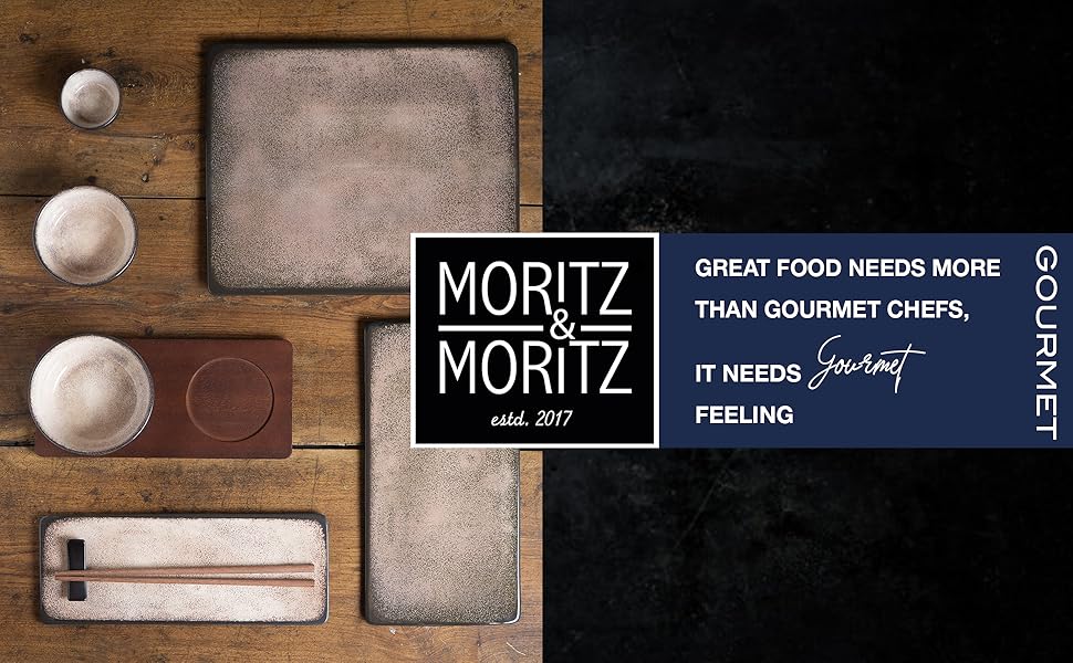 Набір посуду для суші Moritz & Moritz VIDA 29 предметів - Бежевий набір з порцеляни для 4 осіб