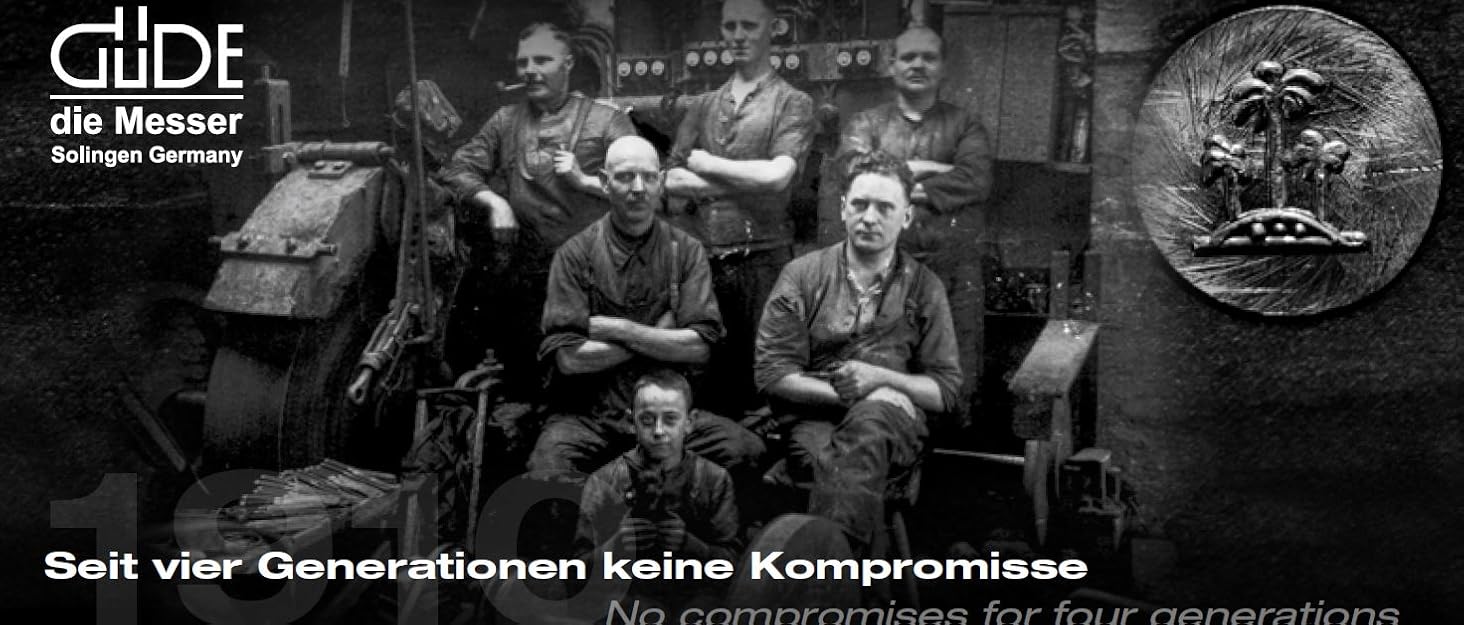 Кухонний ніж GÜDE Solingen Alpha, 21 см, кований, POM, чорний, ручна робота, Німеччина