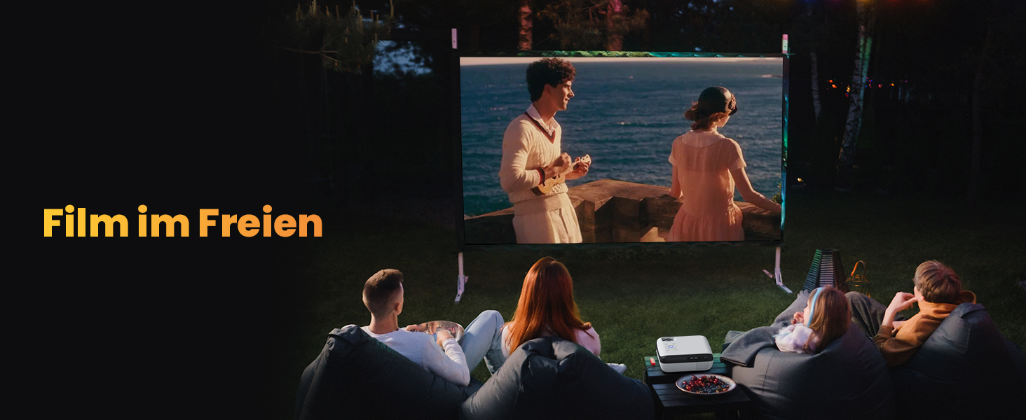 HOPVISION Beamer: проєктор 9500 люмен, 4K, Bluetooth, Full HD 1080p для домашнього кінотеатру. Сумісний зі смартфонами, HDMI, USB, ноутбуками, Fire Stick, PS5