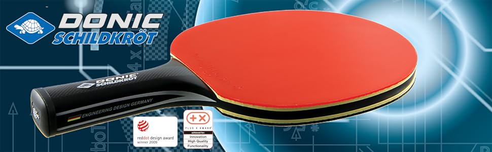 Набір для настільного тенісу Donic-Schildkröt CarboTec 7000 з сумкою, карбонове лезо, One-Piece, чорний