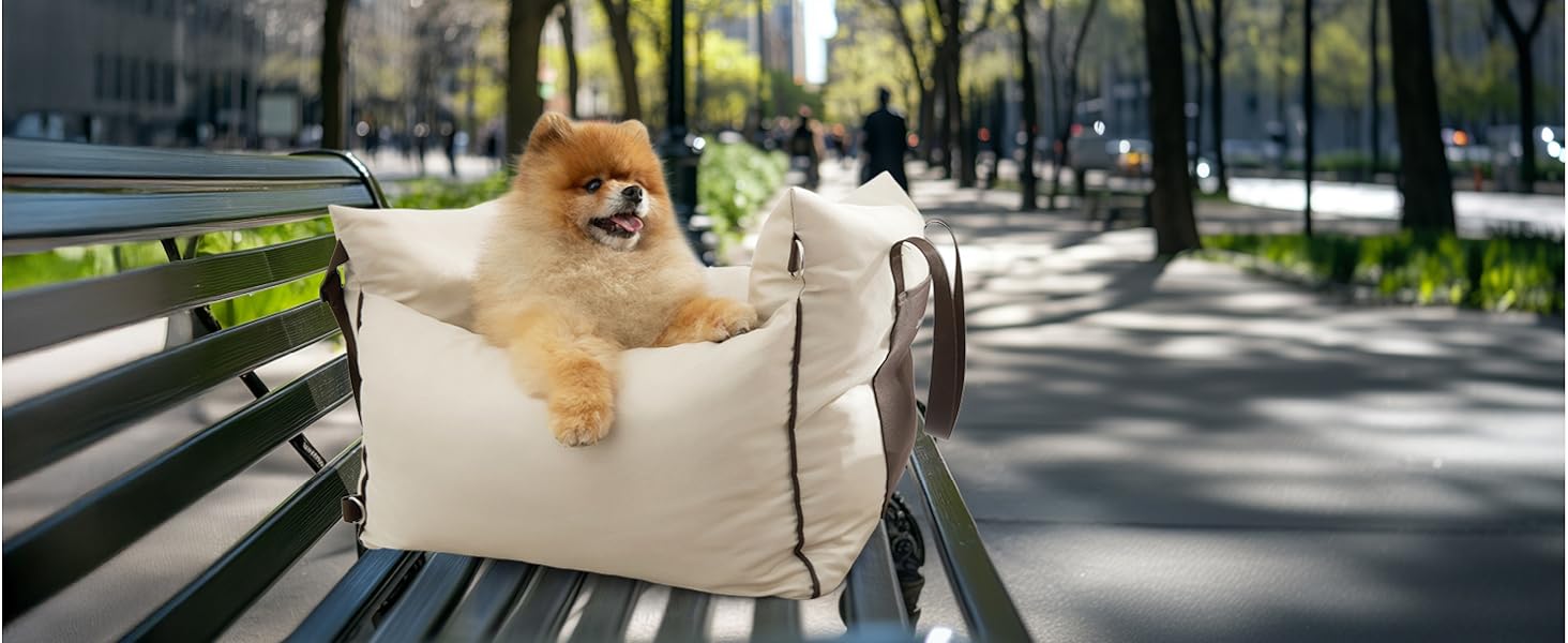 Автокрісло для собак Lesure - чорне, 58x56x33 см, з водонепроникним покриттям та кишенями