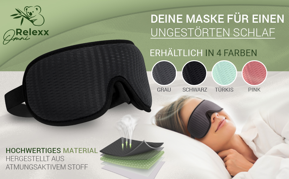 Сонна маска для жінок – дихаюча маска для сну – зручна та м'яка – блокує світло – для подорожей – 3D-поглиблення для очей – з memory foam (рожева)