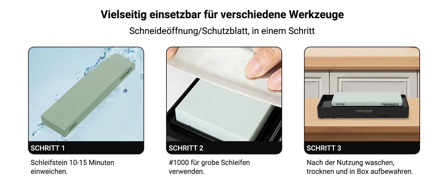 Набір для заточування ножів Schleifstein: зернистість 400/1000, підставка з бамбука, кутовий упор, двосторонній камінь, заточувальний камінь (діамантова зернистість 400/1200 з 1000#)