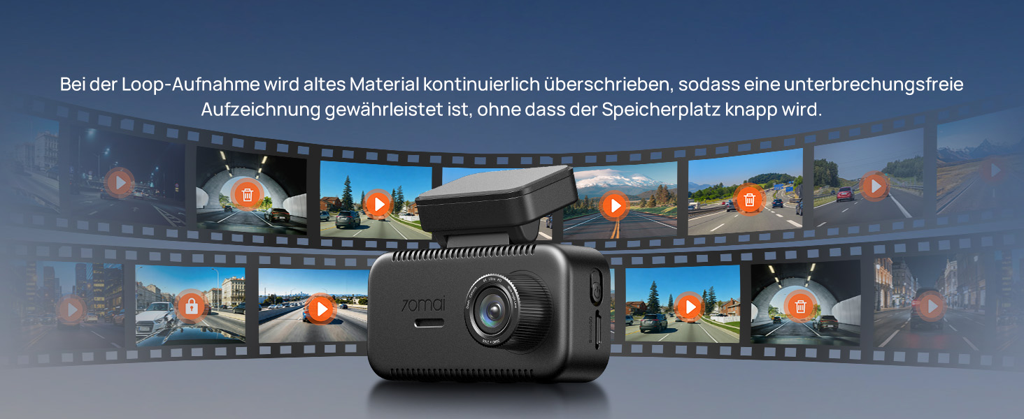 Автомобільний відеореєстратор 70mai A810 Lite 4K з Wi-Fi 6, передня та задня камери, чорний глянцевий