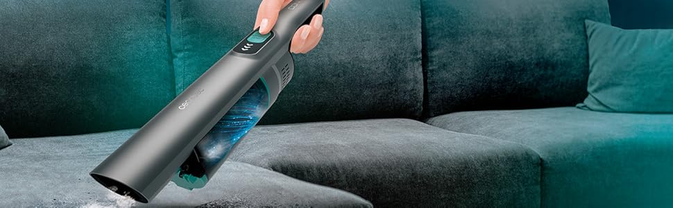 Ручний пилосос Cecotec Conga Rockstar: 210 Вт, цифровий, 20 кПа, до 40 хв роботи, 2 режими, аксесуари, для килимів та матраців, сірий (Micro +)