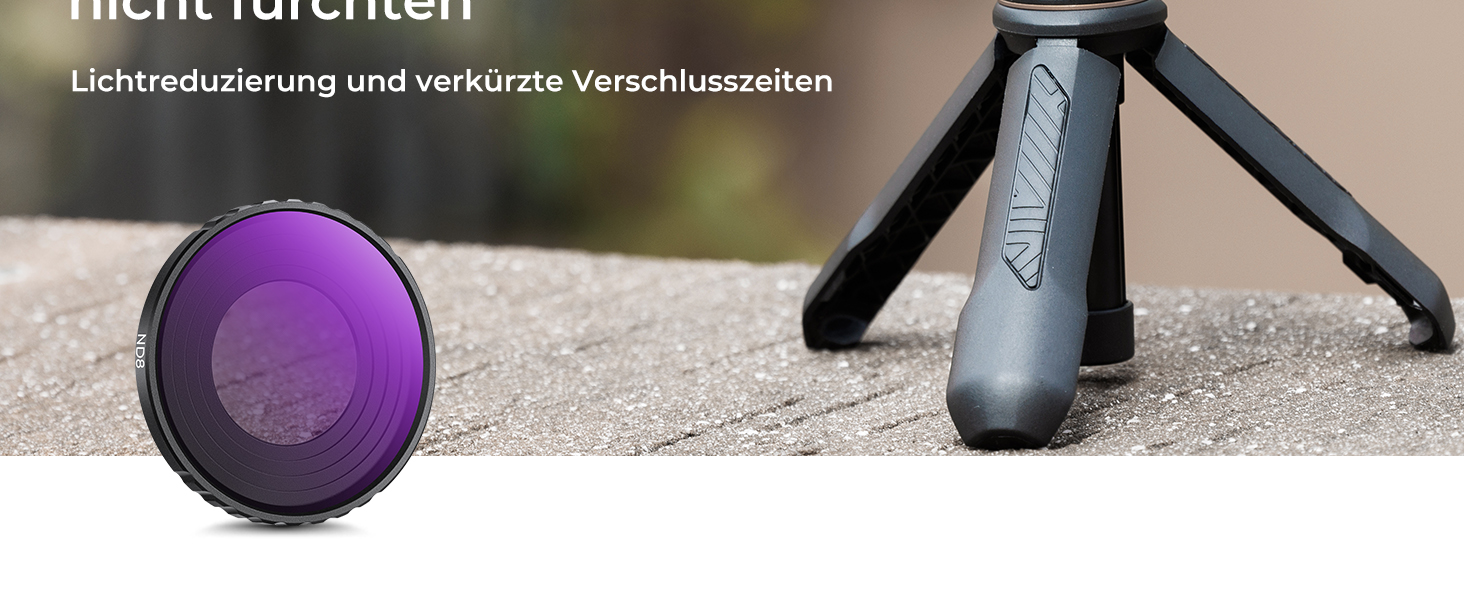 Фільтри K&F Concept ND для DJI Osmo Action 5/4 PRO: комплект з 6 шт. (CPL, ND8, ND16, ND32, ND64, ND256)