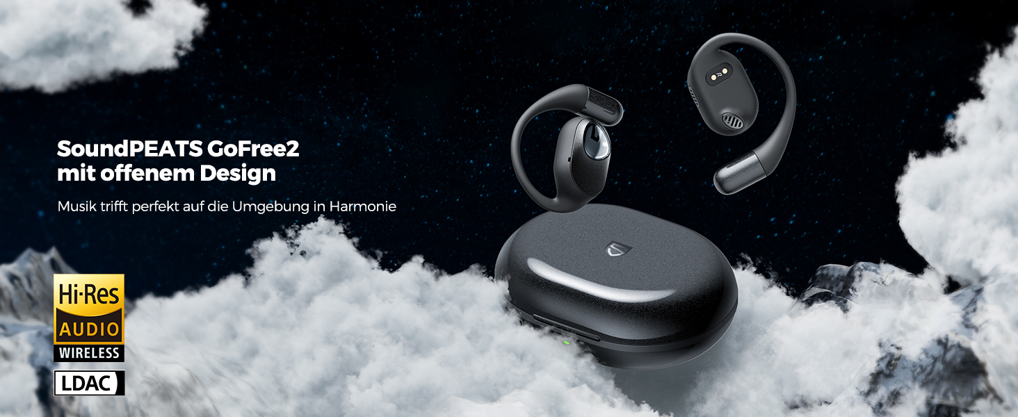 SoundPEATS Space: Бездротові навушники Over-Ear з гібридним ANC, ENC-мікрофоном та 40мм драйверами (білі)