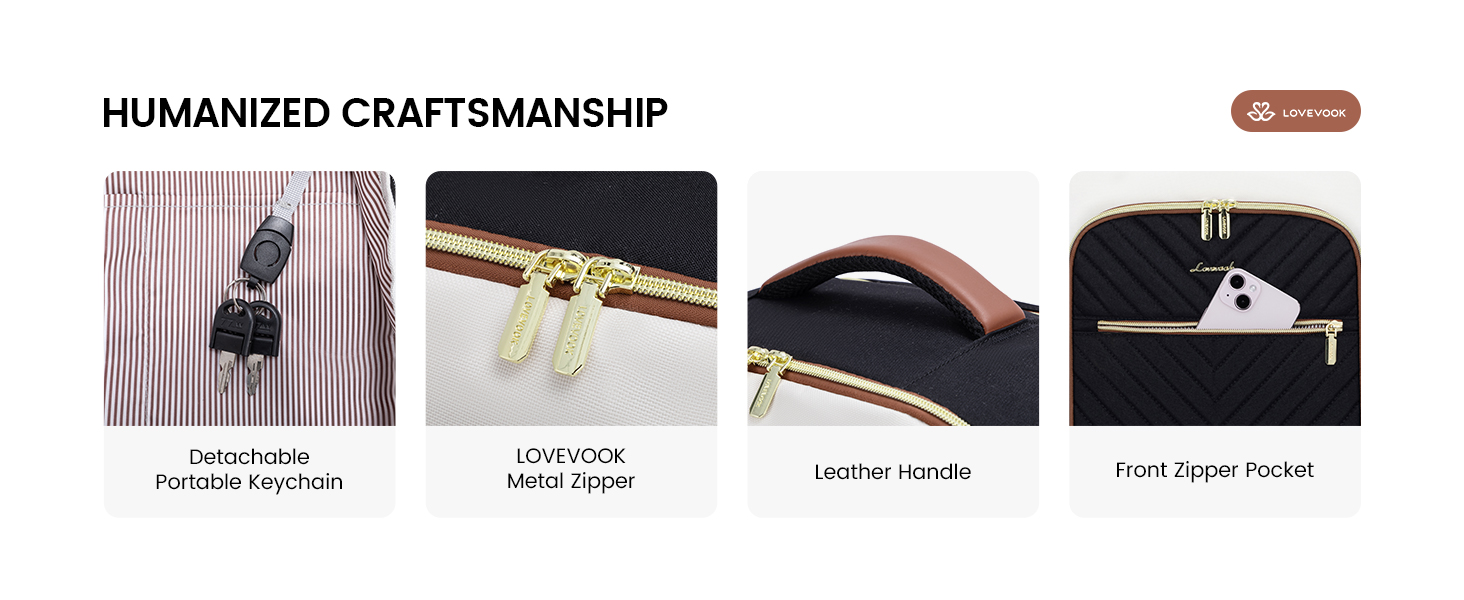 Рюкзак LOVEVOOK для жінок, 40L, ручна поклажа, для ноутбука, водонепроникний, рюкзак для подорожей, дамська сумка-мішок, 17.3 дюйми, сірий, білий, кавовий