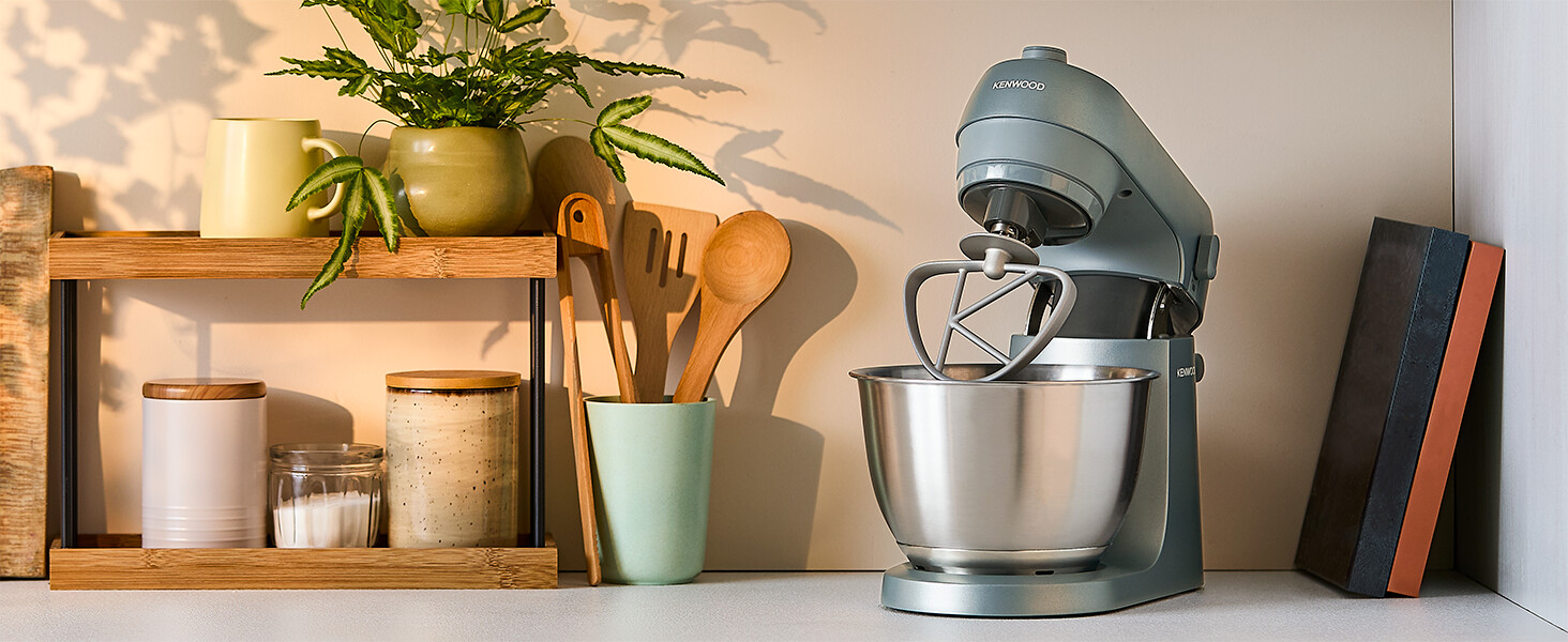 Кухонний комбайн-міксер Kenwood kMix KMX750BK, компактний, синьо-сірий