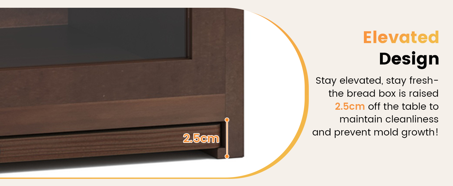 YOUDENOVA Бак для хліба з бамбука Eco, з дощечкою для нарізання, 39x26x32,5 см, коричневий