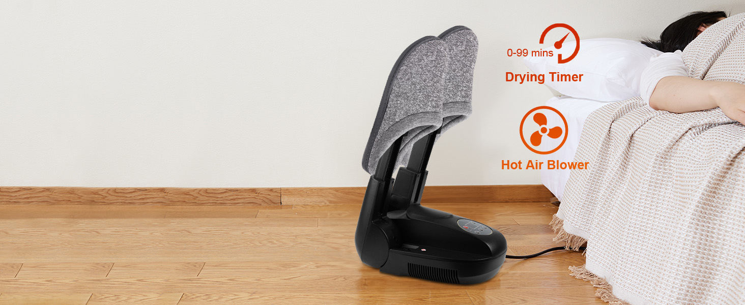 Електричний сушильник для взуття з озоном - сушильник для взуття, черевиків, рукавичок, шапок, лижних черевиків. Швидке сушіння теплом, компактний, розкладний дизайн.