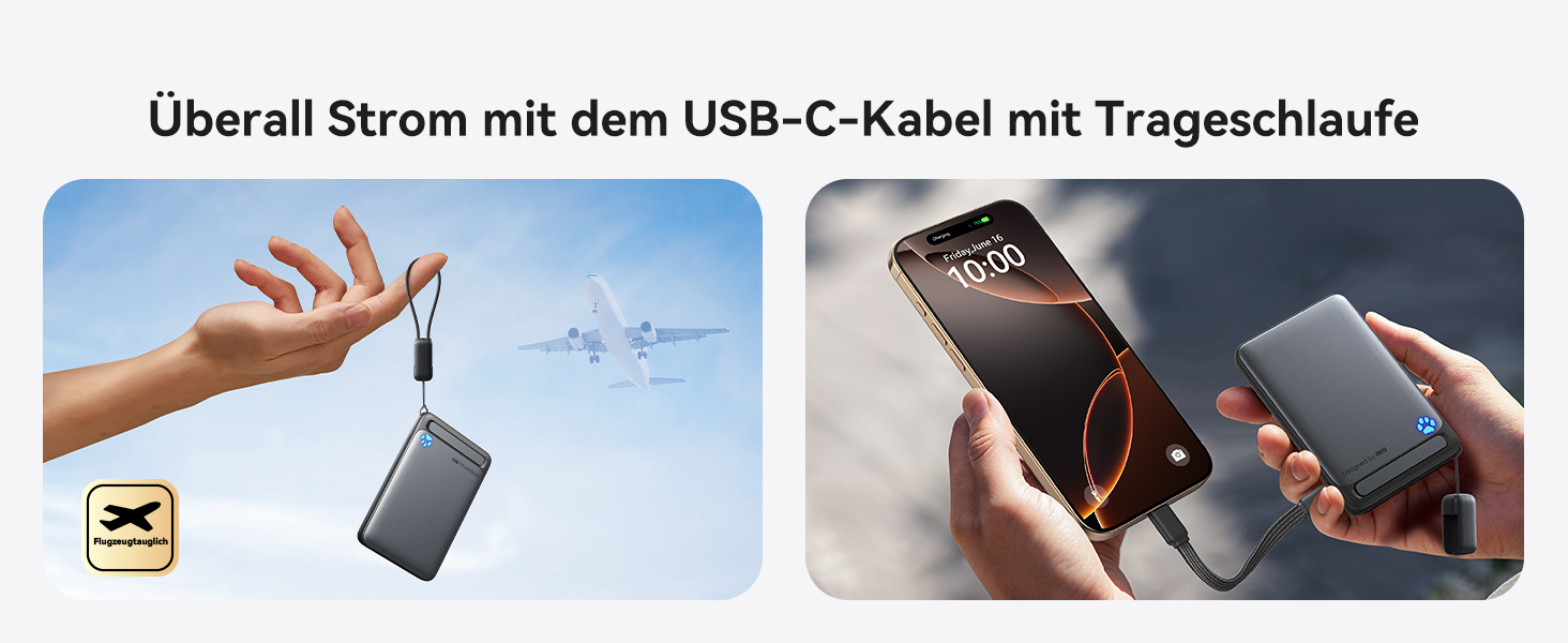 Power Bank INIU Magsafe 20W 5000mAh з магнітним кріпленням, Qi2, USB-C, з кабелем та підставкою, чорний