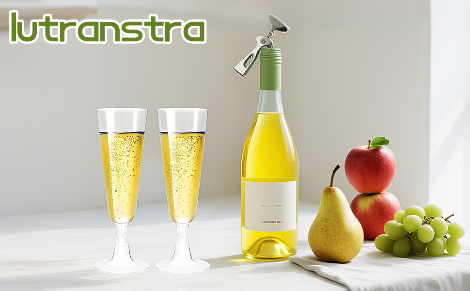 Сектанські келихи з пластику, 60 шт. - Прозорі келихи для шампанського, 160 мл. Ідеальні для вечірок та свят