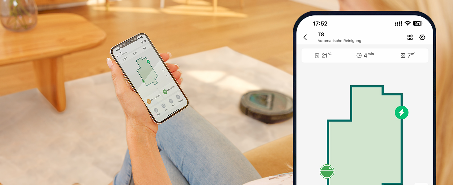 Робот-пилосос Vactidy Nimble T8 2-в-1 з функцією миття, 3000Pa, чорний