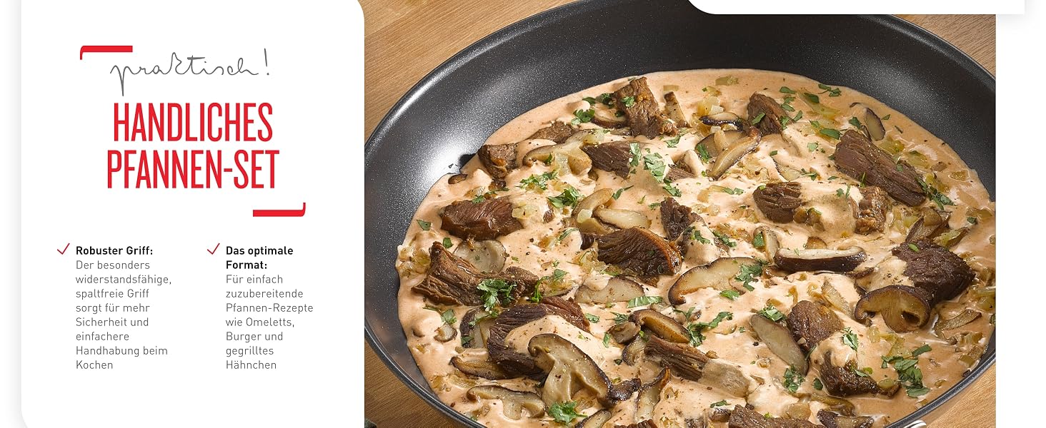 Набір сковорідок Tefal Duetto, 3 предмети (20, 24, 28 см), для індукційних та всіх типів плит