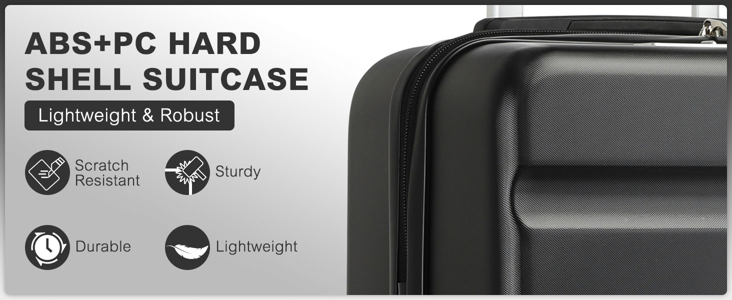 Чемодан-валіза KONO з розширенням, жорсткий корпус, великий розмір XL, з TSA-замком та 4 подвійними колесами, ідеальний для подорожей та бізнесу, 75x47.5x29.5 см, чорний