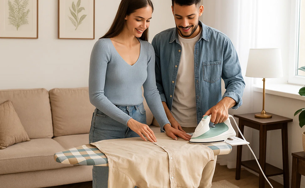 Відкидне прасувальне щитове поле AllRight 108.5/75 x 31 см, 7-рівневе регулювання висоти, з металевою сіткою, антиковзні ніжки, для парових прасок, зелений (жовто-зелений)